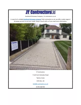 Southend Driveway Company | Jt-contractors.co.uk