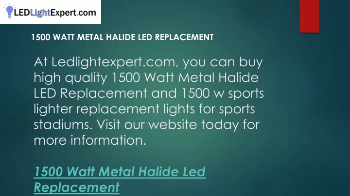 1500 watt metal halide led replacement