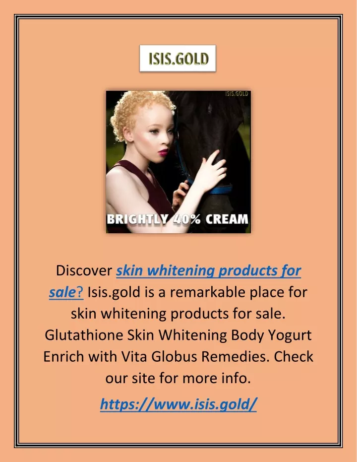 discover skin whitening products for sale isis