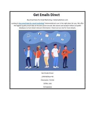 Buy Email Data For Email Marketing | Getemailsdirect.com