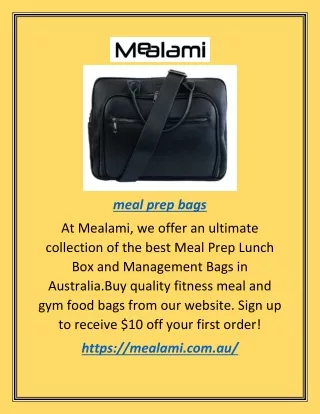 meal prep bags