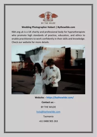 Wedding Photographer Hobart  Bythewilde.com