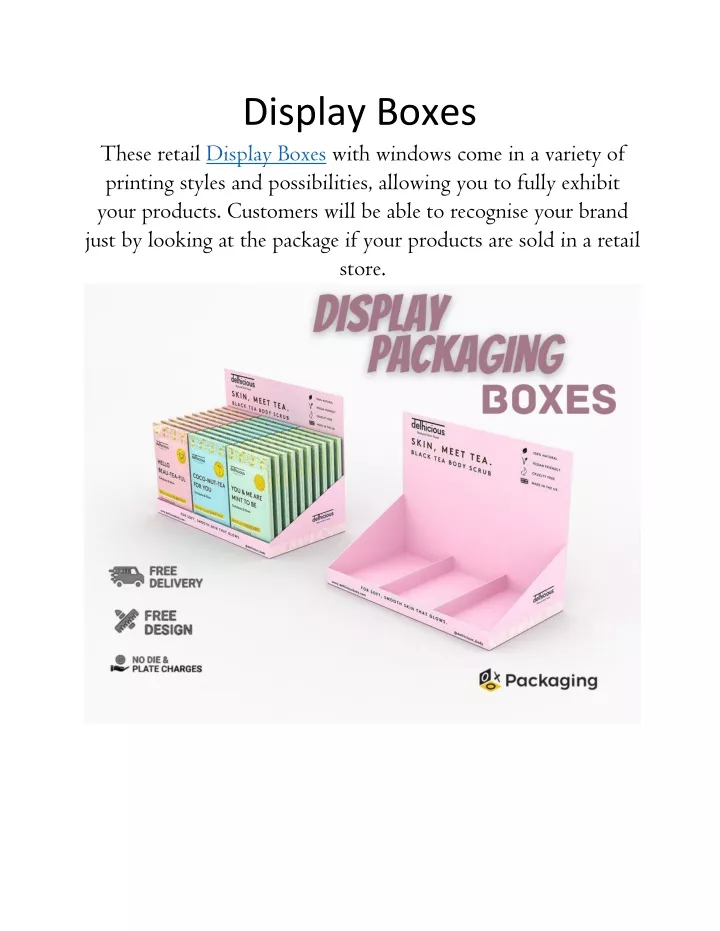 display boxes