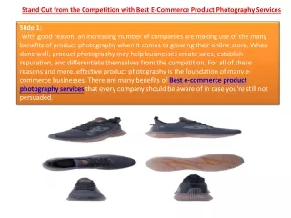 Stand Out from the Competition with Best E-Commerce Product Photography Services