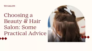 Choosing a Beauty & Hair Salon: Some Practical Advice
