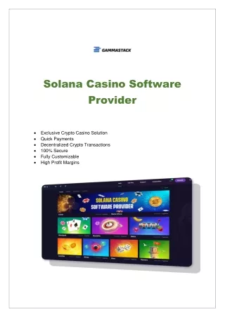 Solana Casino Software Provider