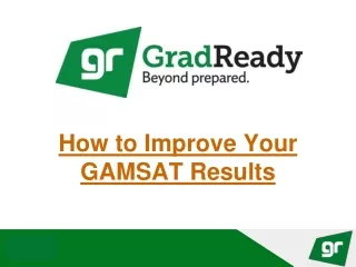 How to Improve Your GAMSAT Results