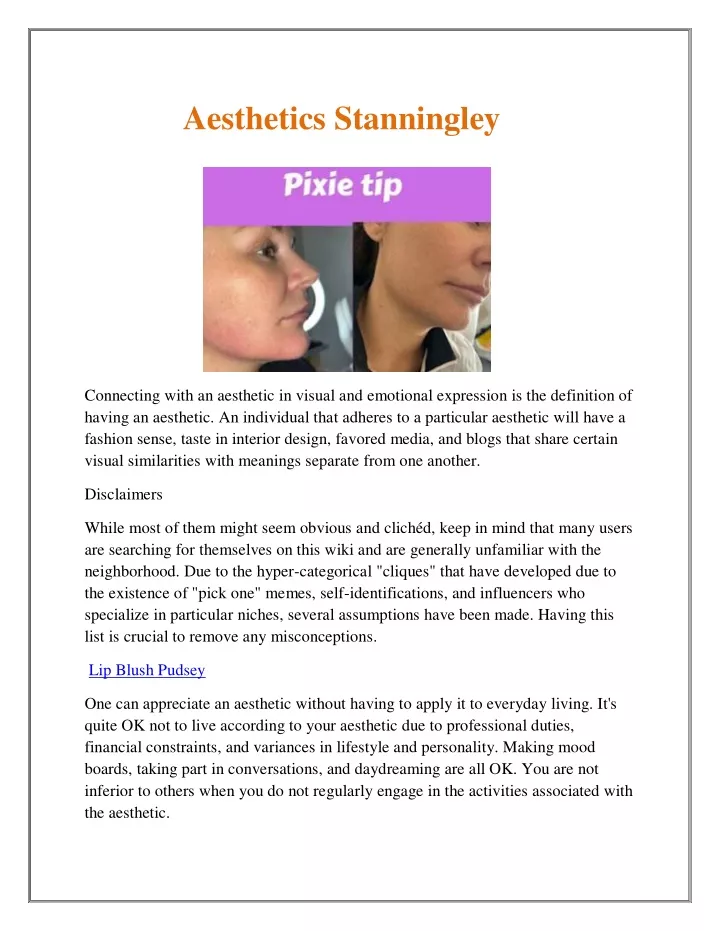 aesthetics stanningley