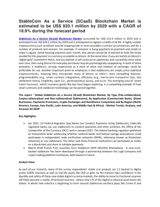 stablecoin as a service scaas blockchain market