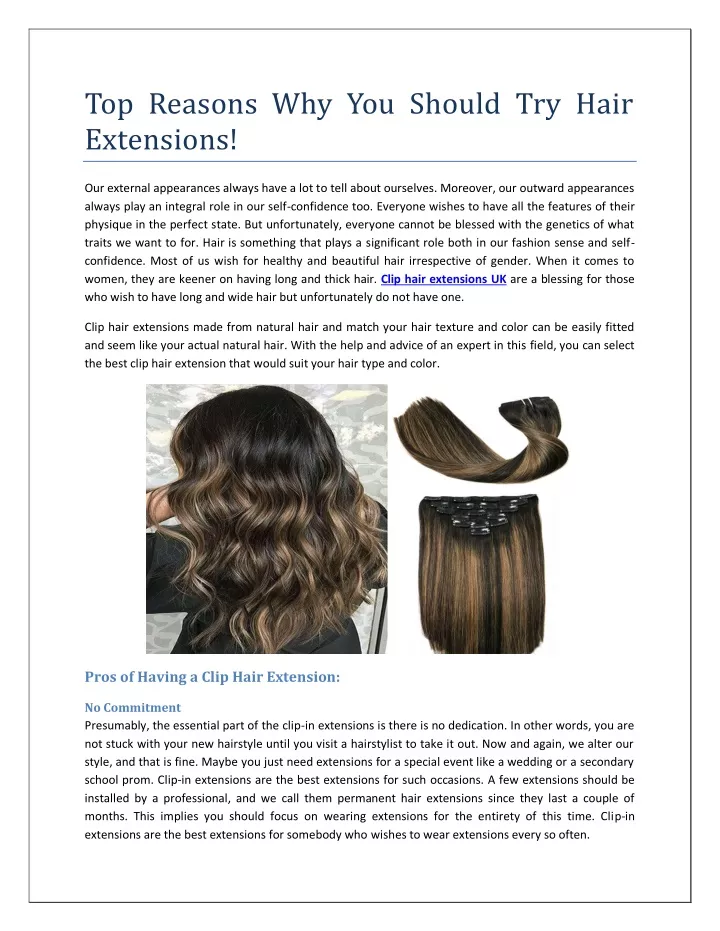 top reasons why you should try hair extensions