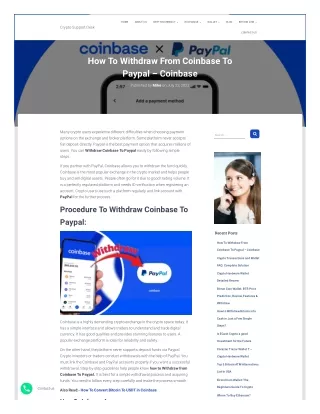 Withdraw From Coinbase To Paypal
