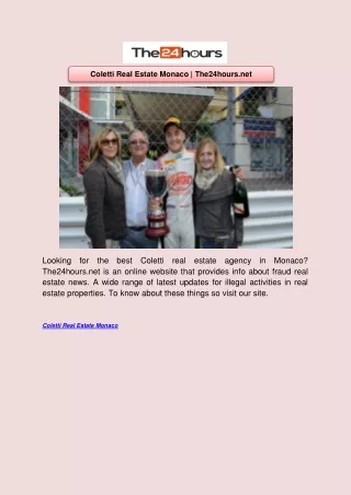 Coletti Real Estate Monaco | The24hours.net