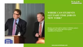 where can students get part time jobs in new york