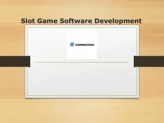 Slot Game Software Development