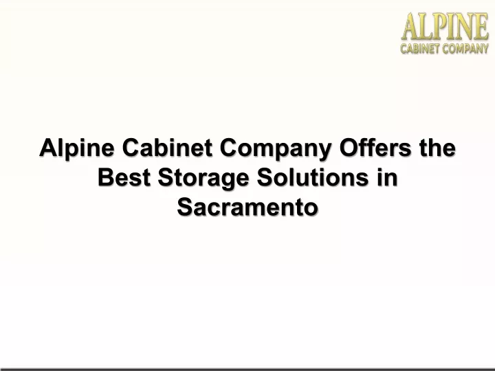 alpine cabinet company offers the best storage