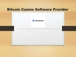 Bitcoin casino software