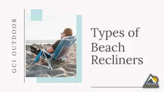 Types of Beach Recliners