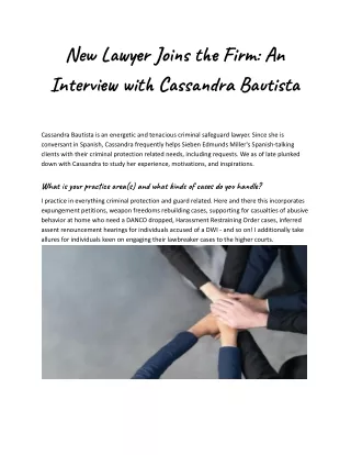 New Lawyer Joins the Firm_ An Interview with Cassandra Bautista