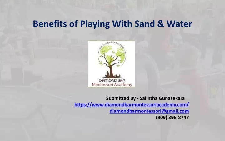 benefits of playing with sand water