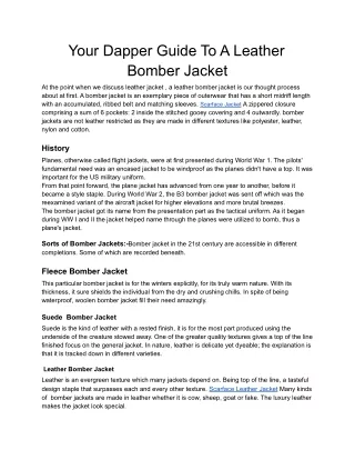 your dapper guide to a leather bomber jacket
