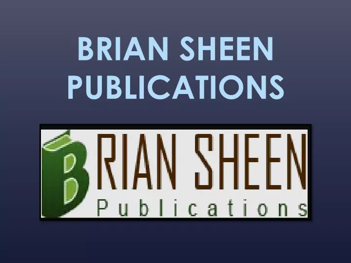 brian sheen publications