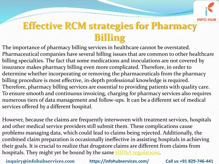 effective rcm strategies for pharmacy billing