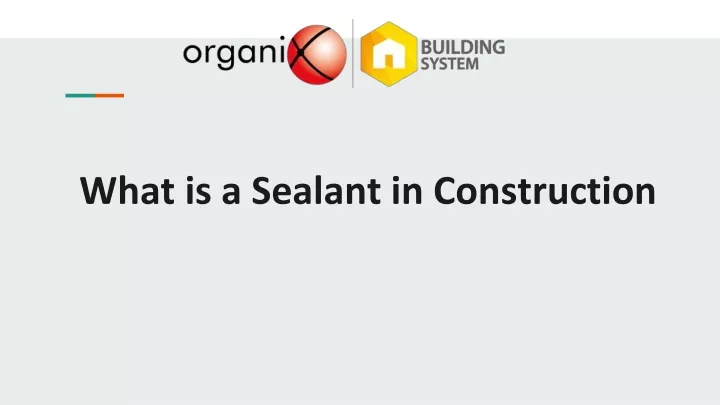 what is a sealant in construction