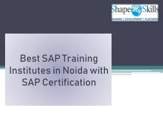 best sap training institutes in noida with sap certification