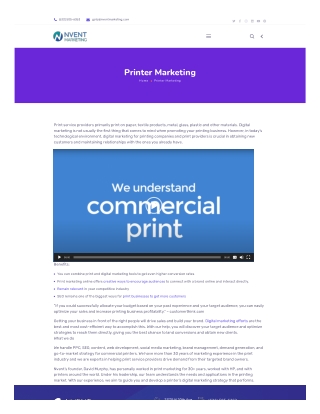 Printer Marketing Phoenix AZ | Nvent Marketing