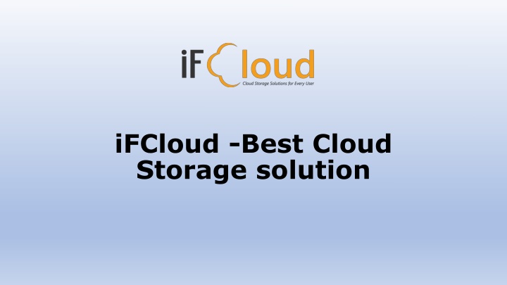 ifcloud best cloud storage solution