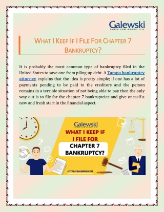 What I Keep If I File For Chapter 7 Bankruptcy?