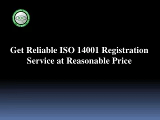 ISO 14001 Registration Service | International Quality Certification LLC