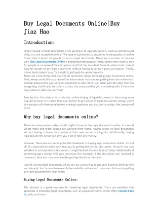 Buy Legal Documents Online