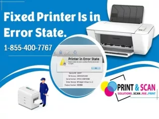 HP Printer Service 1-855-400-7767, Fix HP Printer in Error State.