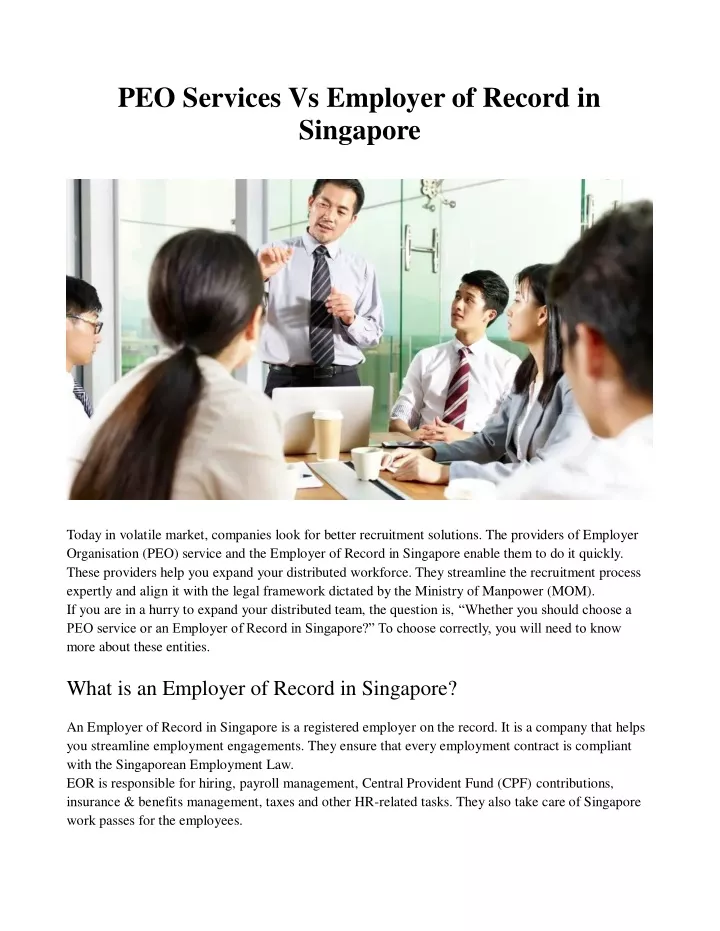 peo services vs employer of record in singapore