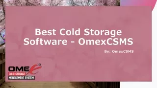 best cold storage software omexcsms