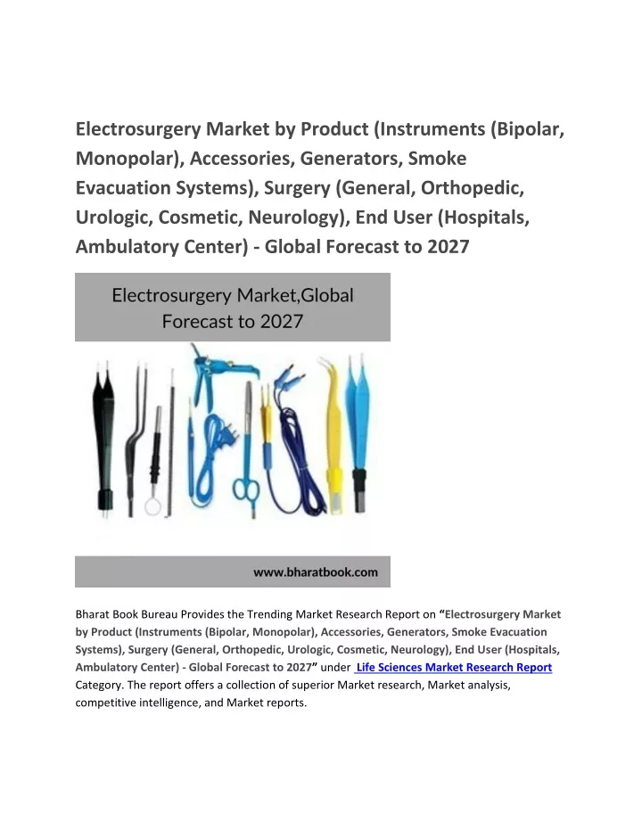 electrosurgery market by product instruments