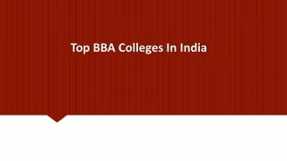 top bba colleges in india