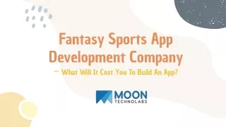fantasy sports app development company what will