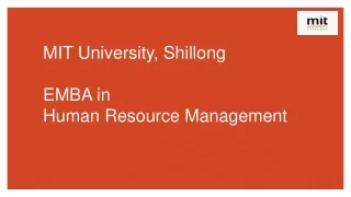 mit university shillong emba in human resource management