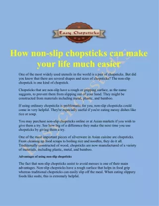 Shop for easy to use, non-slip chopsticks | EasyChopsticks