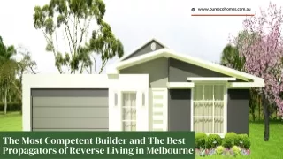 Most Competent Builder and The Best Propagators of Reverse Living in Melbourne