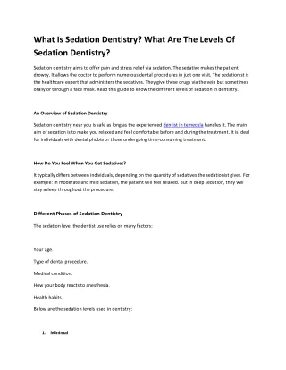 What Is Sedation Dentistry