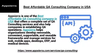 best affordable qa consulting company in usa
