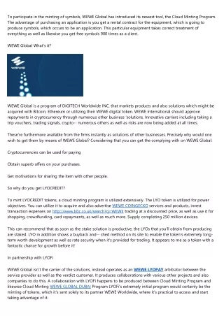 to participate in the minting of symbols wewe