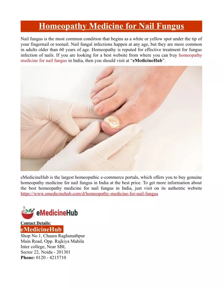 homeopathy medicine for nail fungus