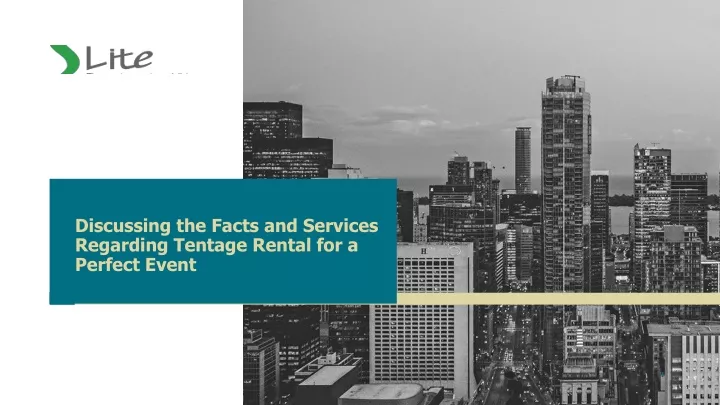 discussing the facts and services regarding tentage rental for a perfect event