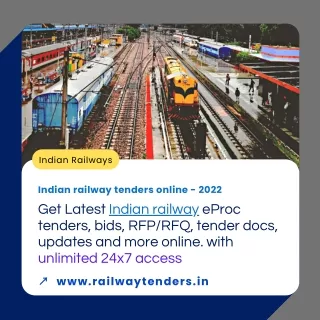 indian railway tender complete eprocurement info - 2022