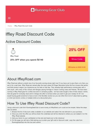 Iffley Road Discount Code