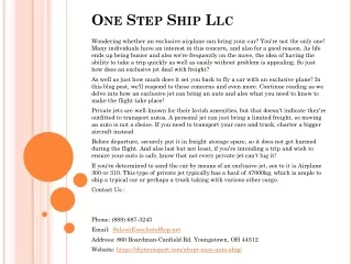 one step ship llc